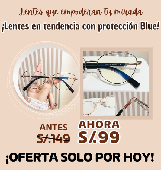 Lentes en tendencia con Protección Blue